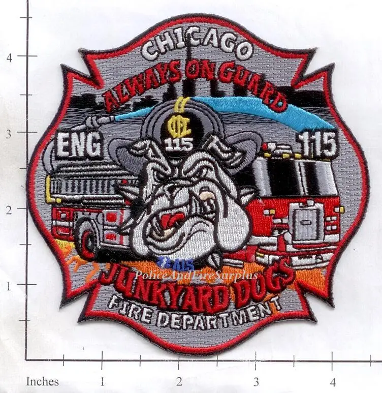 Illinois - Chicago Engine 115 Fire Dept Patch V2 1
