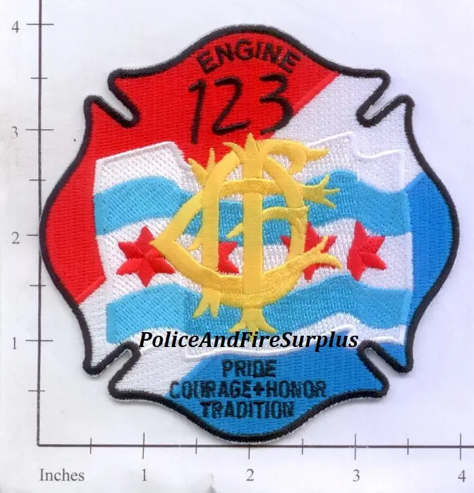 Illinois - Chicago Engine 123 Fire Dept Patch 1