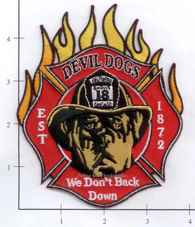 Illinois - Chicago Engine  18 Fire Dept Patch 1