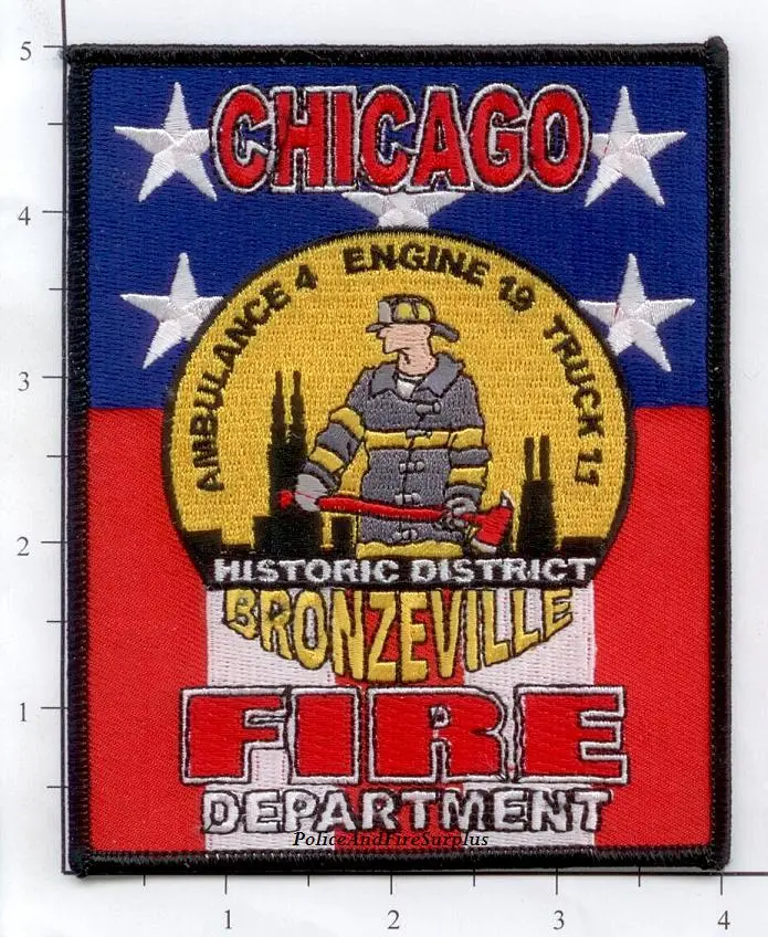 Illinois - Chicago Engine  19 Truck 11 Ambulance 4 Fire Dept Patch V1 1