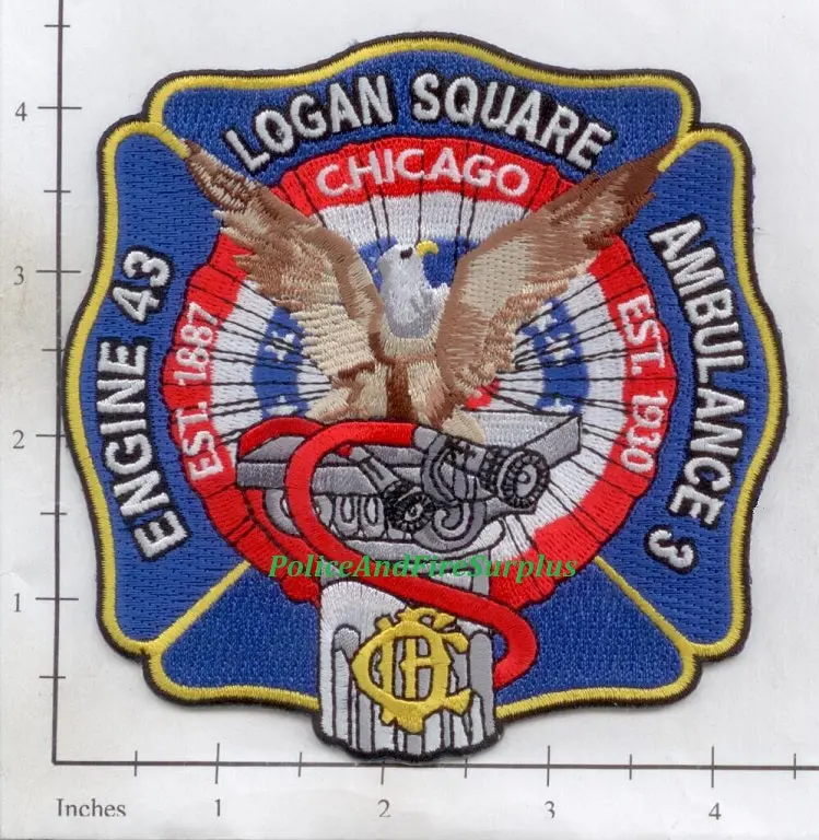 Illinois - Chicago Engine  43 Ambulance 3 Fire Dept Patch 1