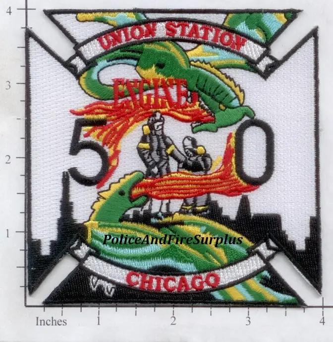 Illinois - Chicago Engine  50 Fire Dept Patch V1 1