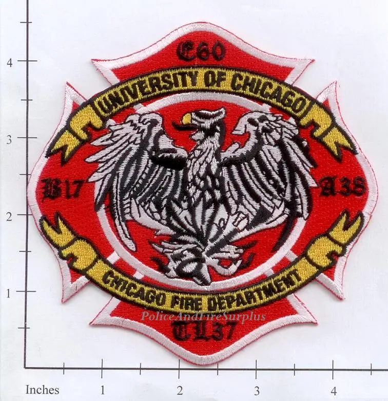 Illinois - Chicago Engine 60 Truck 37 Ambulance 38 Battalion 17 Fire Dept Patch 1