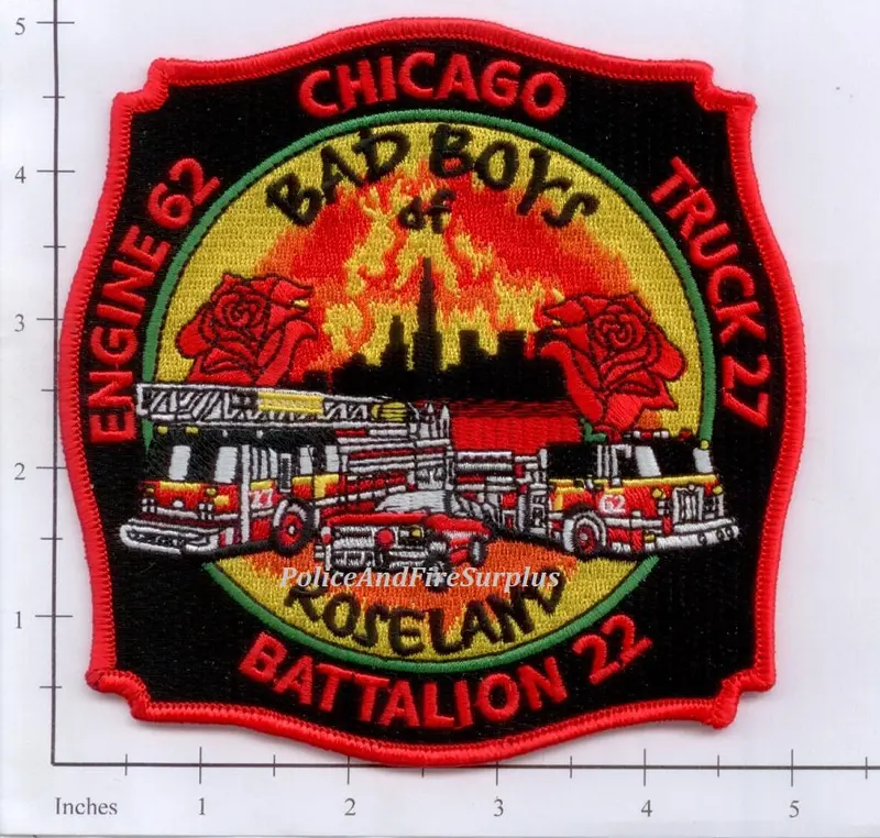 Illinois - Chicago Engine  62 Truck 27 Battalion 22 Fire Dept Patch V1 1
