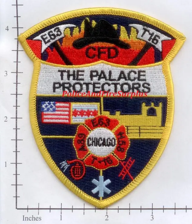 Illinois - Chicago Engine  63 Truck 16 Ambulance 89 Unit 4-5-8 Fire Dept Patch 1