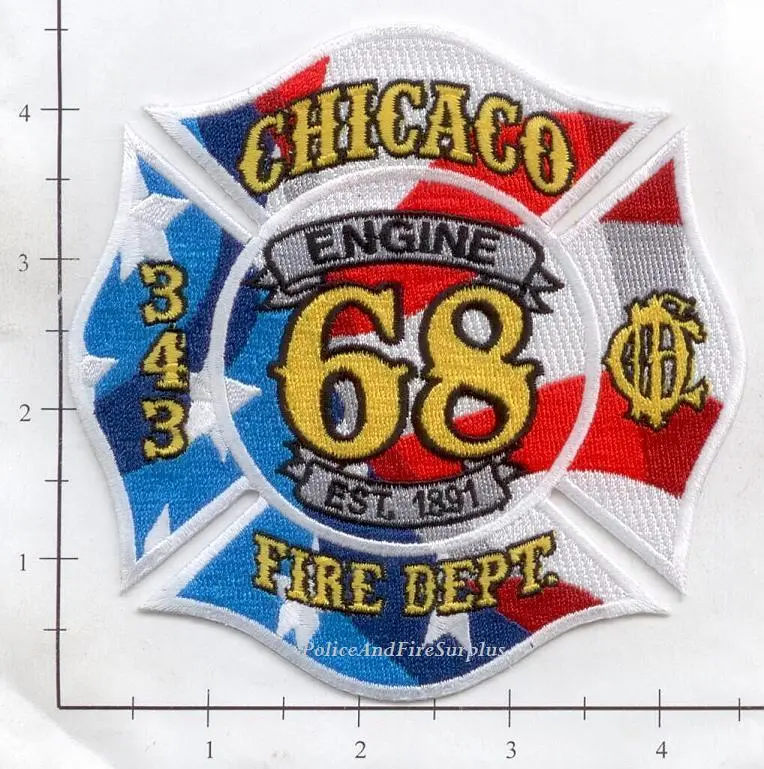Illinois - Chicago Engine  68 Ambulance 63 Fire Dept Patch V1 1