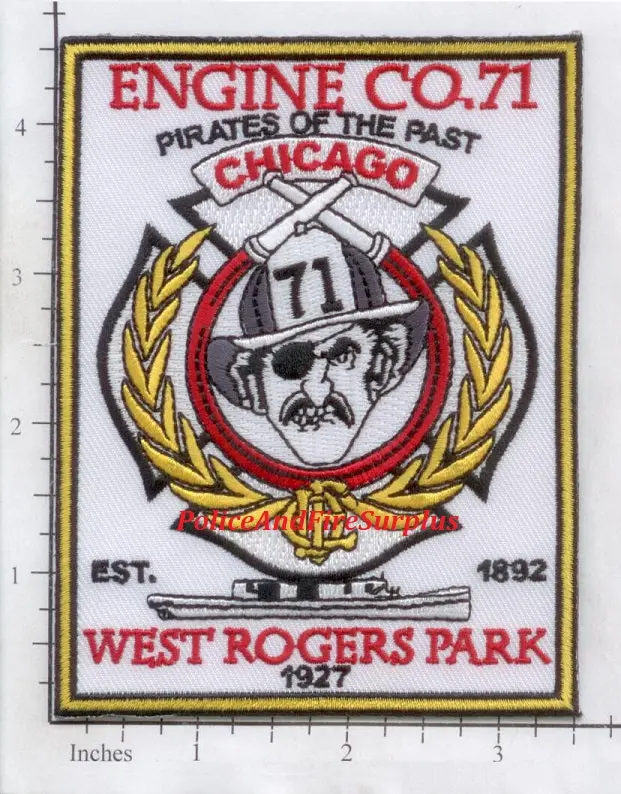Illinois - Chicago Engine  71 Fire Dept Patch 1