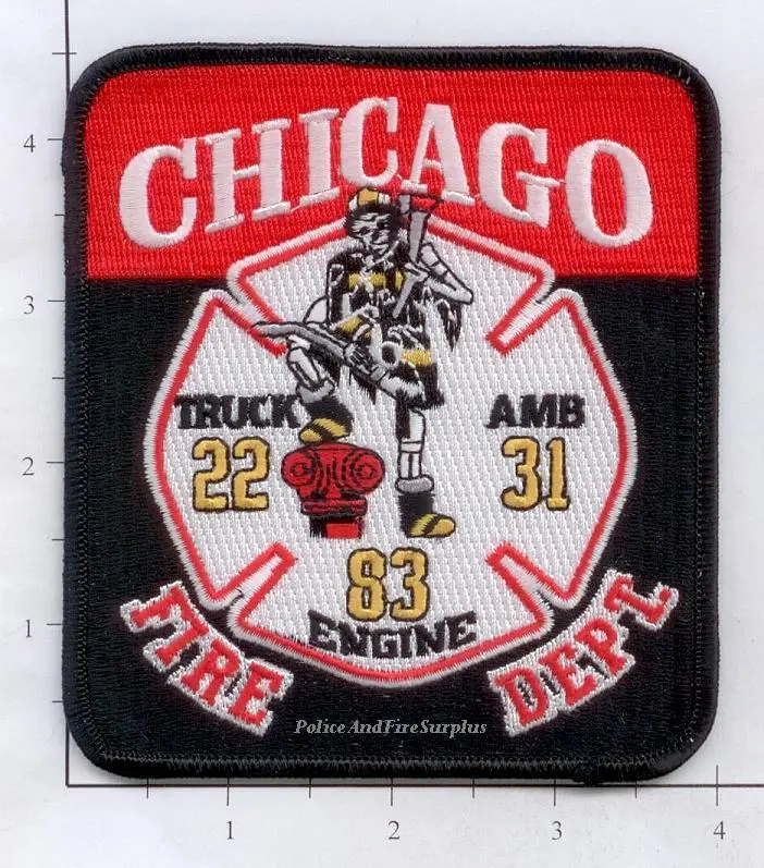 Illinois - Chicago Engine  83 Truck 22 Ambulance31 Fire Dept Patch V1 1