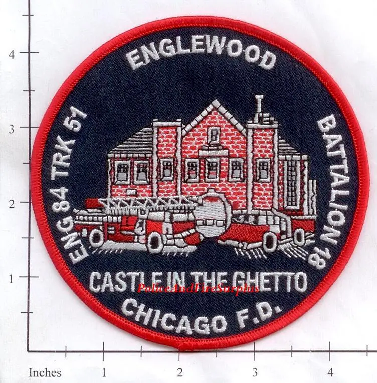 Illinois - Chicago Engine  84 Truck 51 Battalion 18 Fire Dept Patch V1 1