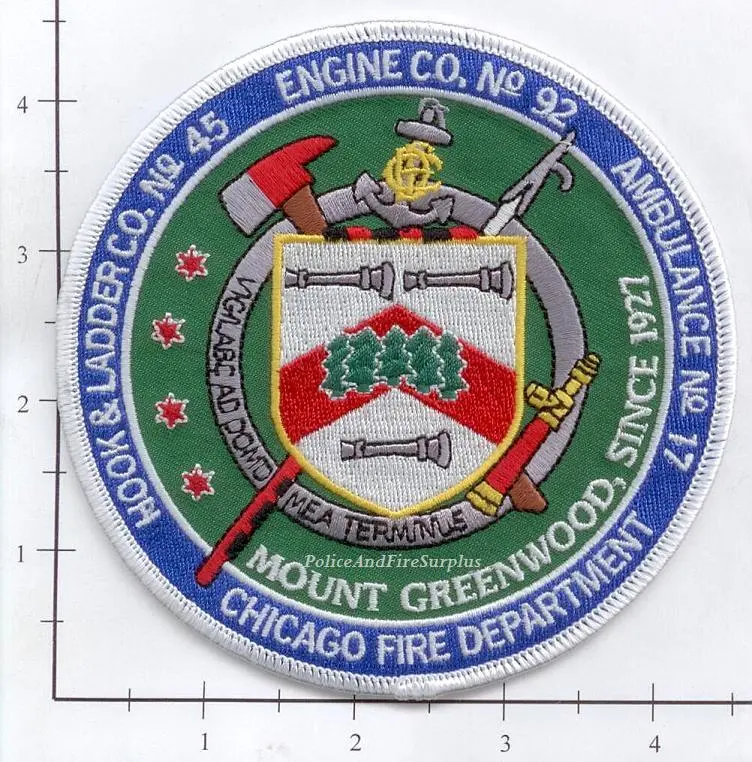 Illinois - Chicago Engine  92 Truck 45 Ambulance 17 Fire Dept Patch V1 1