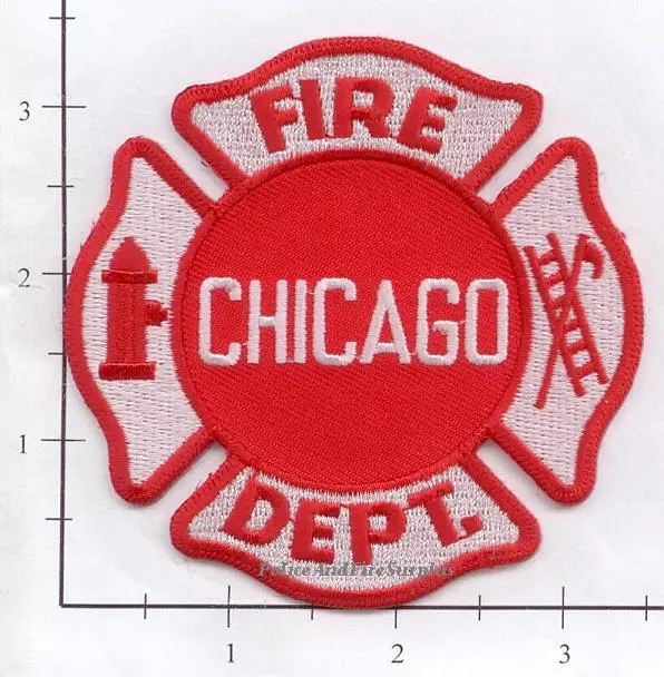 Illinois - Chicago  Fire Dept Patch V3 - Red 1