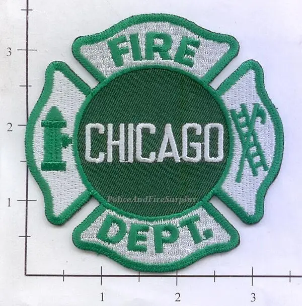 Illinois - Chicago  Fire Dept Patch V6 - Green 1