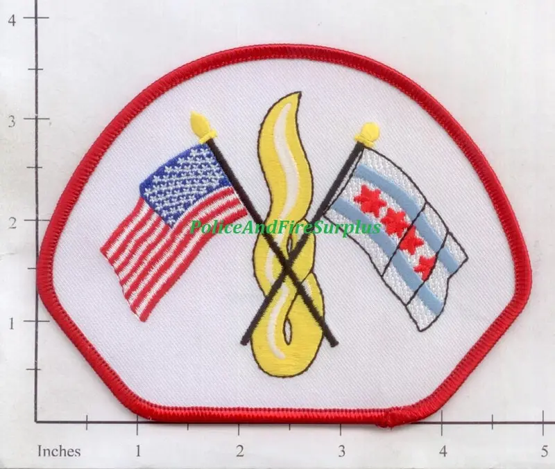 Illinois - Chicago  Fire Dept Patch V8 - Flags 1