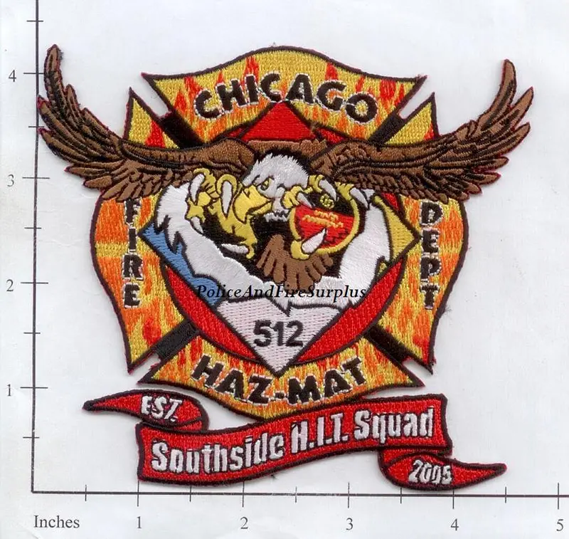 Illinois - Chicago Haz Mat 512 Fire Dept Patch 1