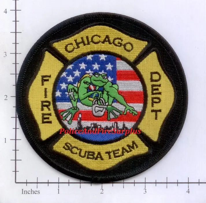 Illinois - Chicago Scuba Team Fire Dept Patch 1