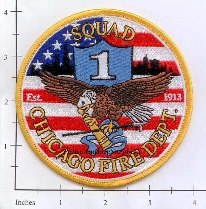 Illinois - Chicago Squad 1 Fire Dept Patch V2 1