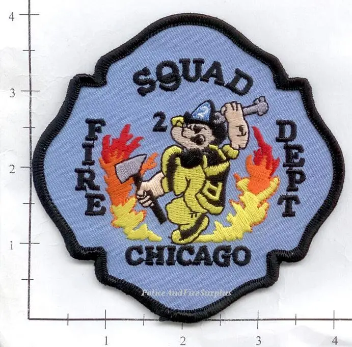 Illinois - Chicago Squad 2 Fire Dept Patch 1
