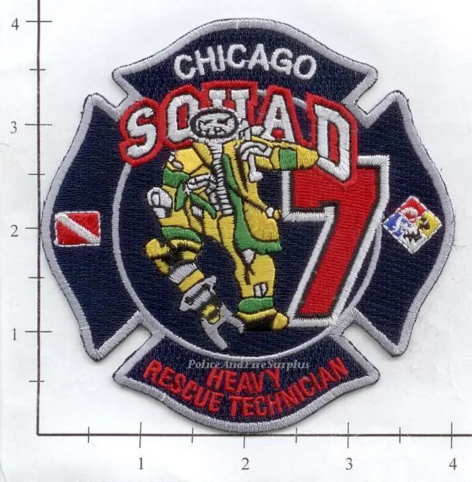 Illinois - Chicago Squad 7 Fire Dept Patch V1 1