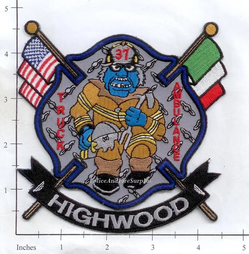 Illinois - Highwood Truck 37 Ambulance 37 Fire Dept Patch 1