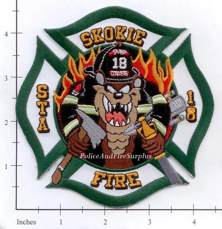 Illinois - Skokie Station 18 Fire Dept Patch 1