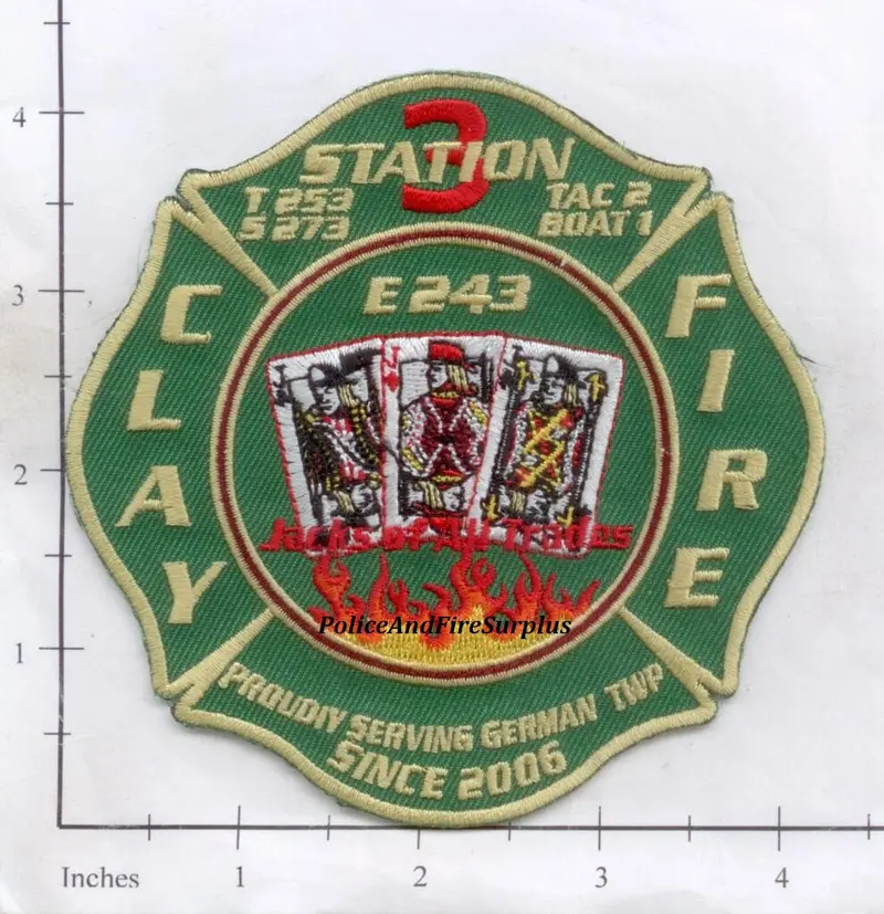 Indiana - Clay Fire Station 3 Fire Dept Patch 1