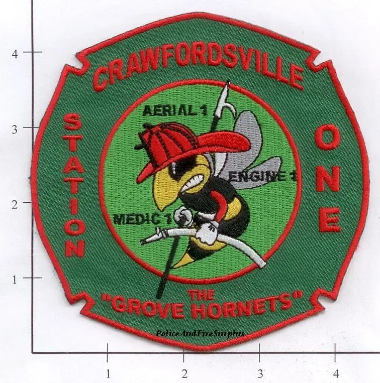 Indiana - Crawfordsville Station 1 Fire Dept Patch 1