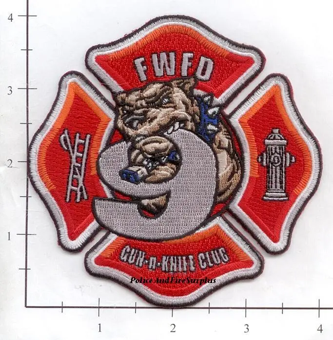 Indiana - Fort Wayne Station  9 Fire Dept Patch V2 Gun-N-Knife 1