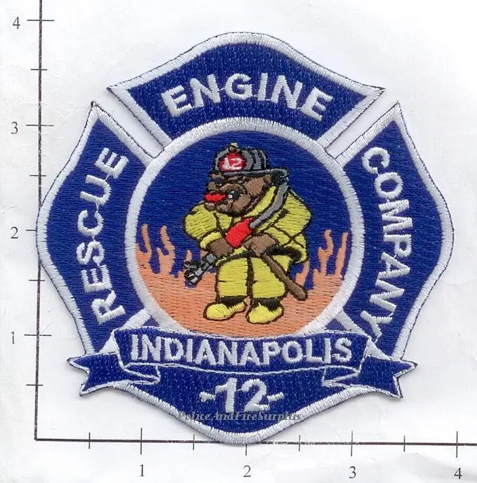 Indiana - Indianapolis Engine 12 Rescue 12 Fire Dept Patch 1