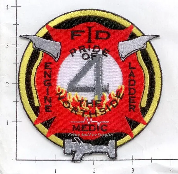 Indiana - Indianapolis Engine  4 Ladder 4 Fire Dept Patch 1