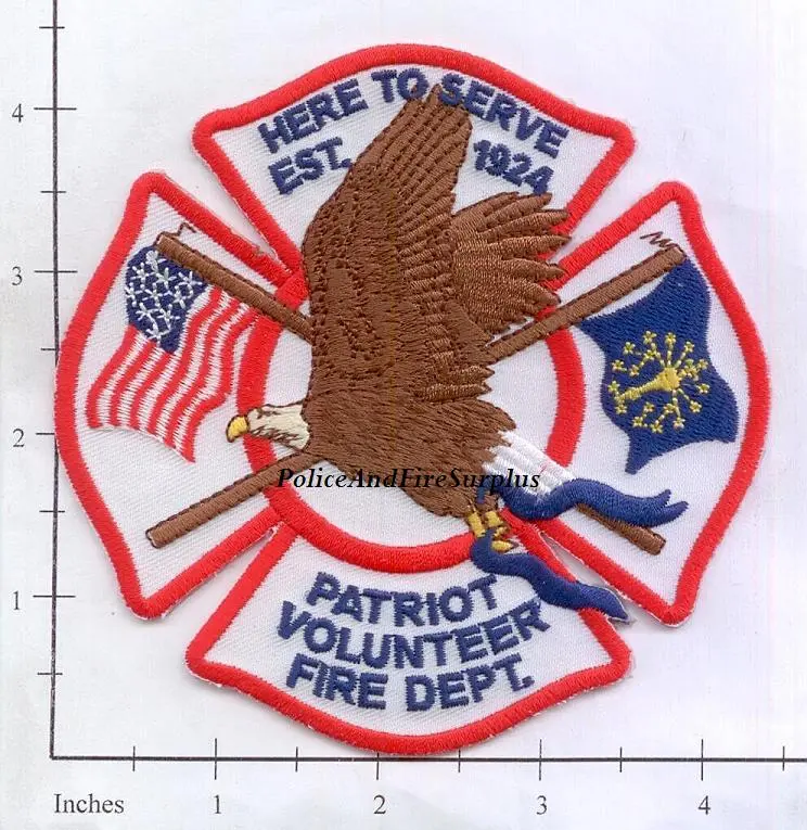 Indiana - Patriot Volunteer Fire Dept Patch 1