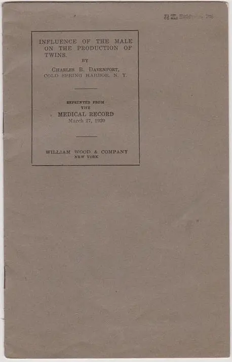 Influence Of The Male On The Production Of Twins 1