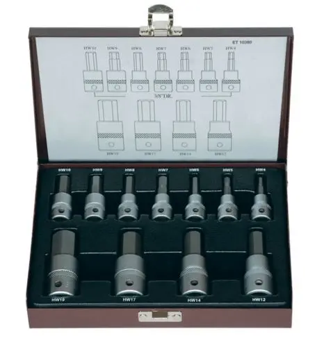 Inhex Socket Set 3/8'' & 1/2'' Dve Metric Set - Et10380 1