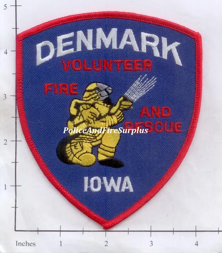 Iowa - Denmark Volunteer Fire And Rescue Patch 1