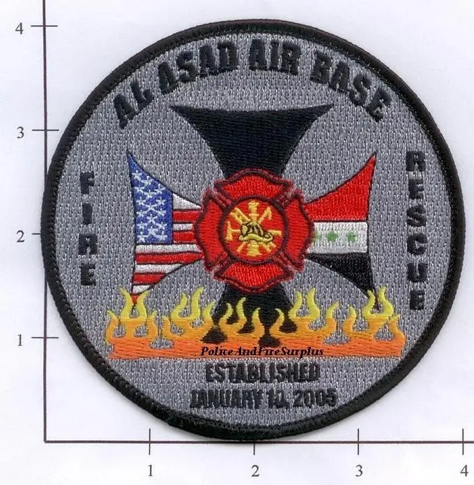 Iraq - Al Asad Air Base Fire Rescue Fire Dept Patch V1 1