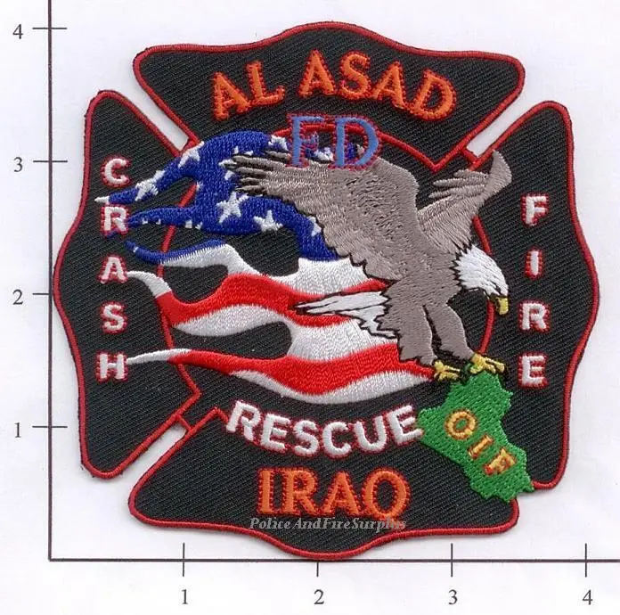Iraq - Al Asad Air Base Fire Rescue Fire Dept Patch V2 1