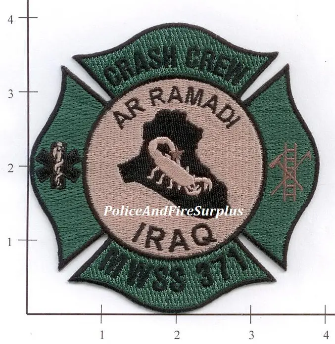 Iraq - Ar Ramadi Mwss 371 Crash Crew Fire Dept Patch 1