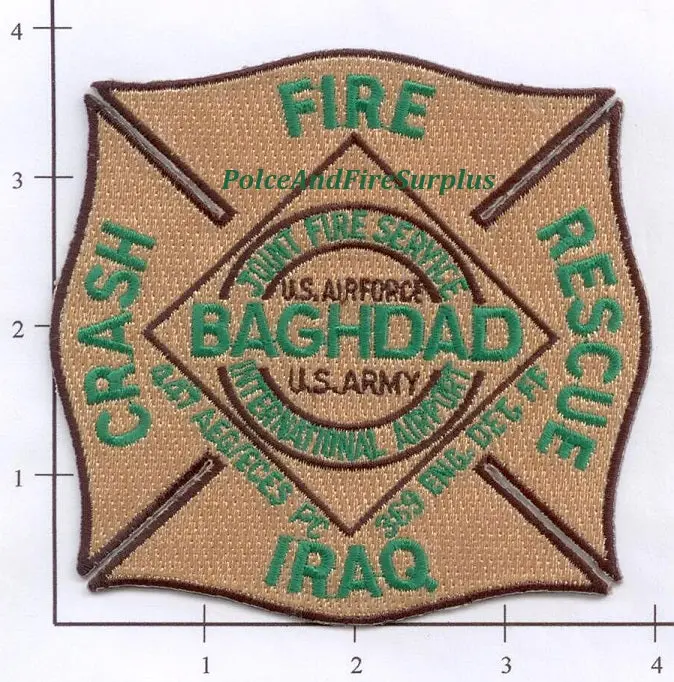 Iraq - Baghdad Joint Fire Service International Airport Crash Cfr Fire Dept Patch V1 1