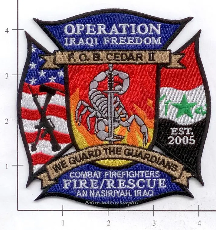 Iraq - Camp Cedar Ii Fire Rescue Patch V3 1