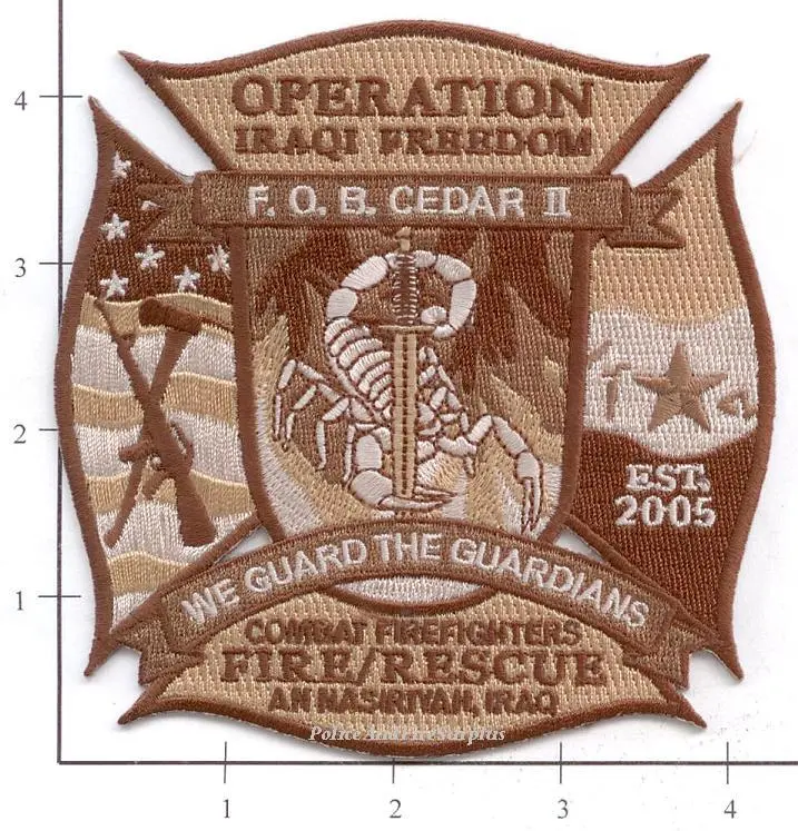 Iraq - Camp Cedar Ii Fire Rescue Patch V4 1
