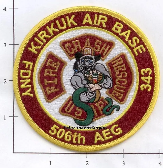 Iraq - Kirkuk Air Base 506 Air Expeditionary Group Fire Patch Usaf 1