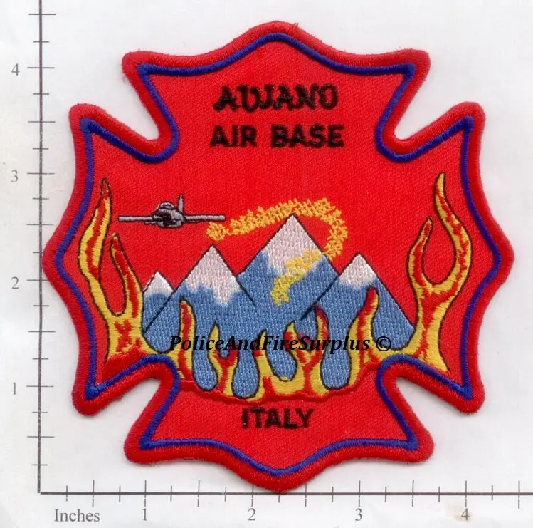 Italy - Aviano Air Force Base Fire Rescue Fire Dept Patch V4 1