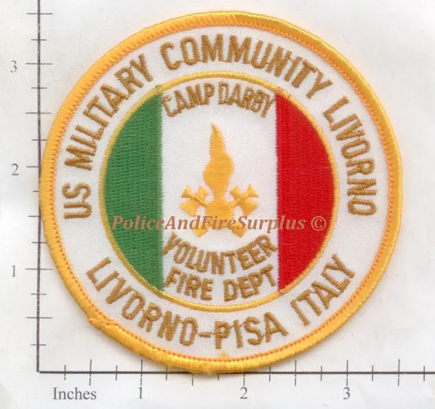 Italy - Camp Darby Volunteer Fire Dept Patch Livorno - Pisa 1