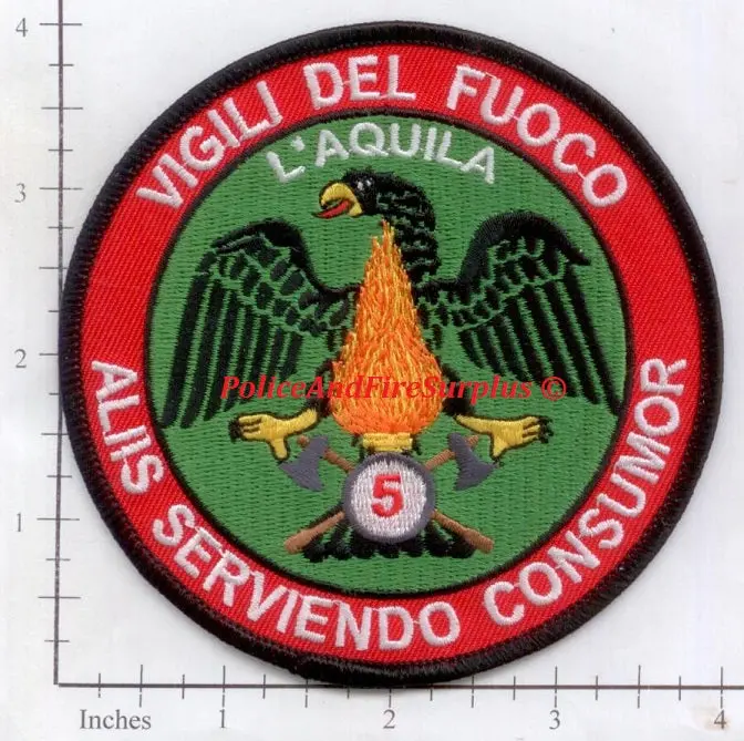 Italy - L'aquila Vigili Del Fuoco Fire Dept Patch 1