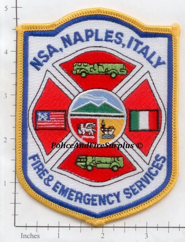 Italy - Naples Naval Support Activity Fire & Emergency Services Fire Dept Patch V1 1