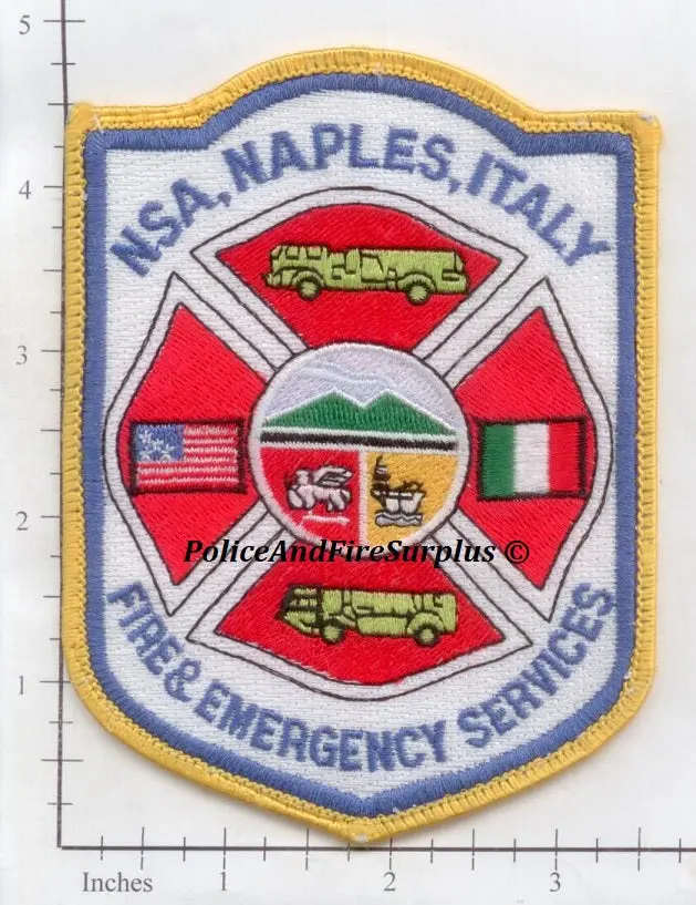 Italy - Naples Naval Support Activity Fire & Emergency Services Fire Dept Patch V2 1