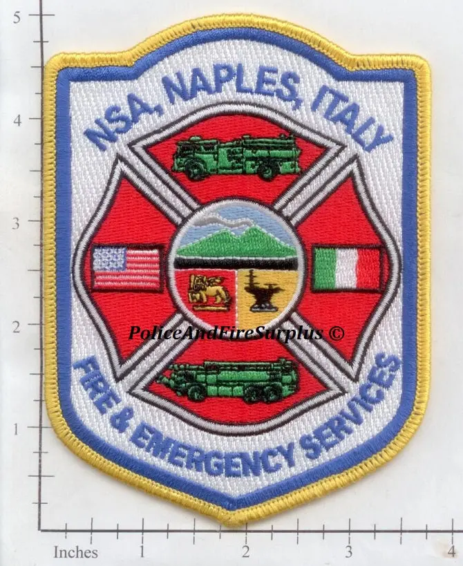 Italy - Naples Naval Support Activity Fire & Emergency Services Fire Dept Patch V3 1