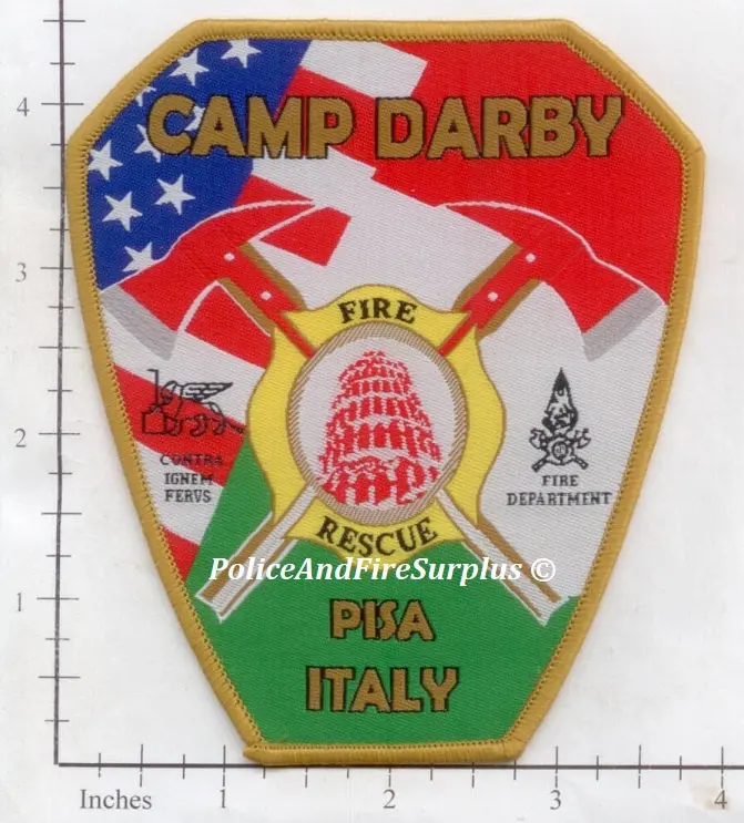 Italy - Pisa Camp Darby Military Communications Fire Rescue Patch 1