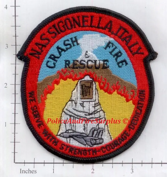Italy - Sigonella Naval Air Support Crash Fire Dept Patch V2 1