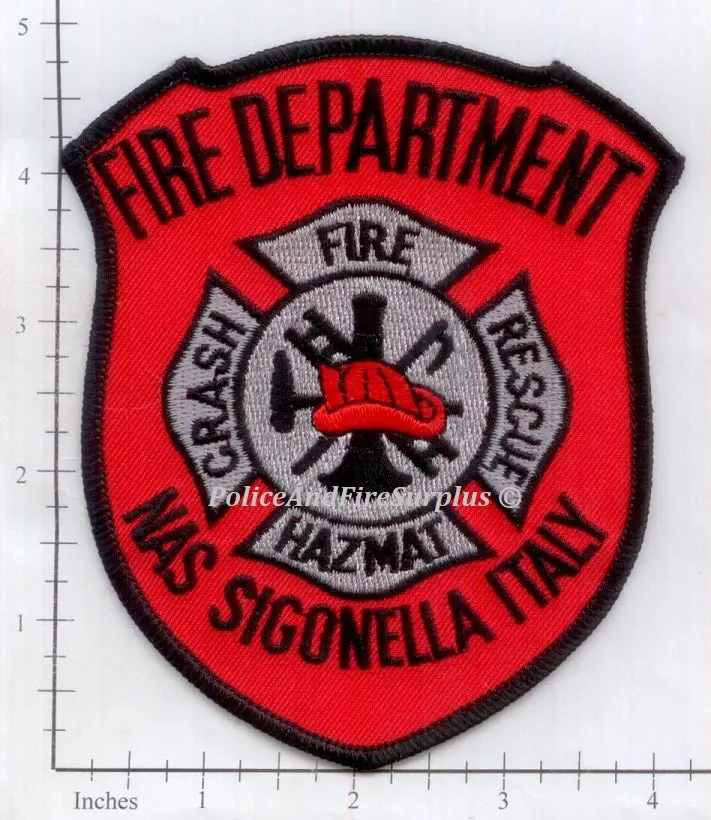 Italy - Sigonella Naval Air Support Crash Fire Dept Patch V3 1