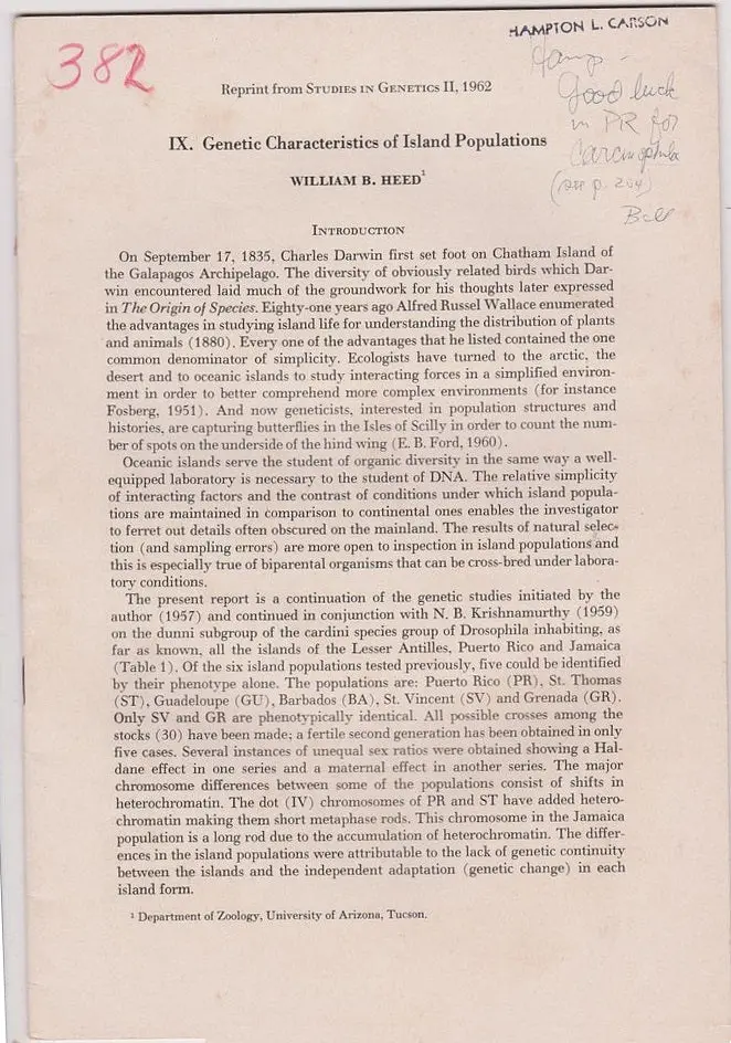 Ix.  Genetic Characteristics Of Island Populations 1